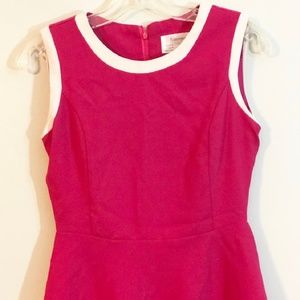 Hot Pink Fit & Flare Dress